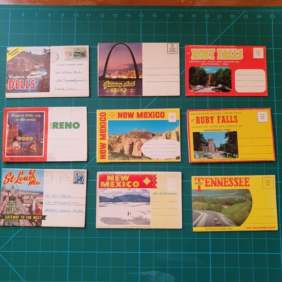 Post Card Booklets From the 1960's x9 - Picture 1 of 2